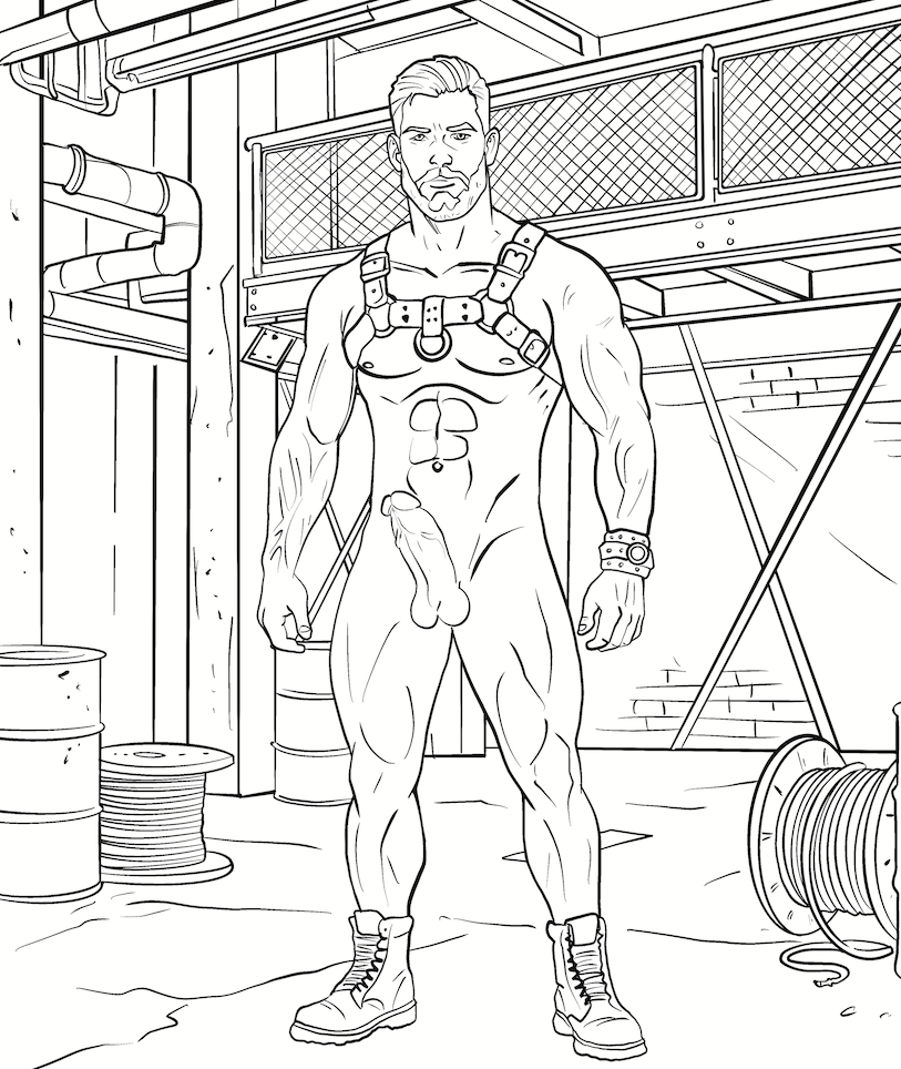 Preview from gay coloring book FILL ME IN