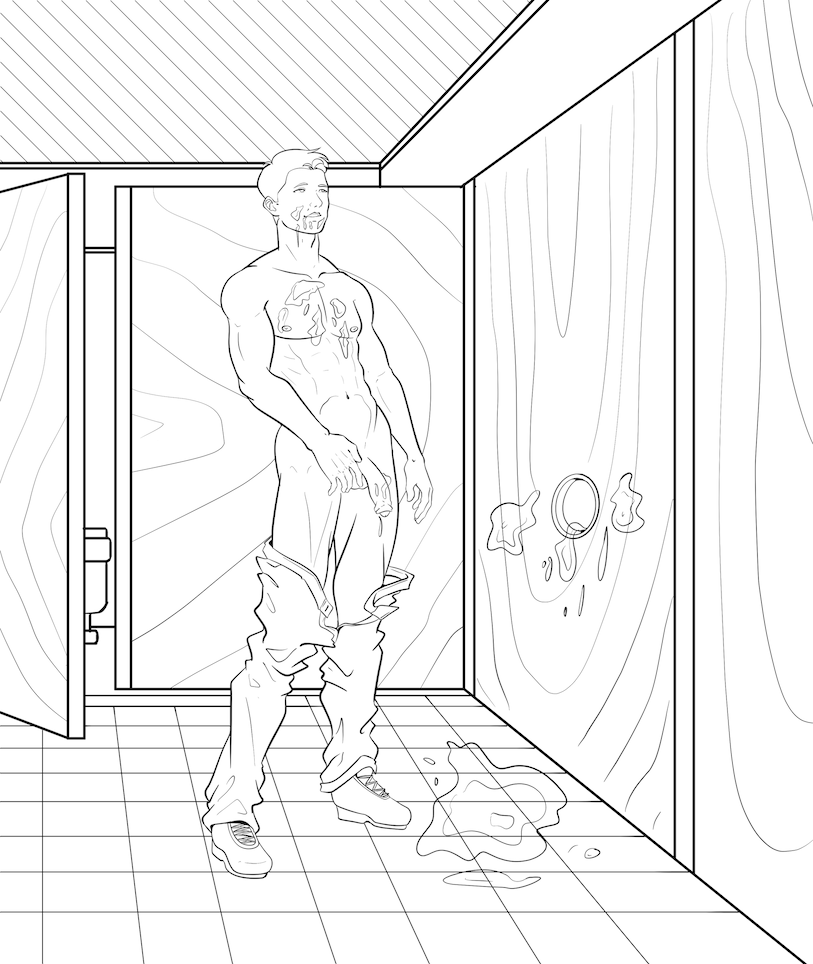 Preview from gay coloring book FILL ME IN